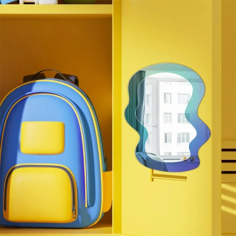 Home Essentials Bathroom Cabinet - กระจกแม่เหล็ก 1 ชิ้น ลายเรขาคณิต สำหรับตู้ล็อกเกอร์ ห้องน้ำ