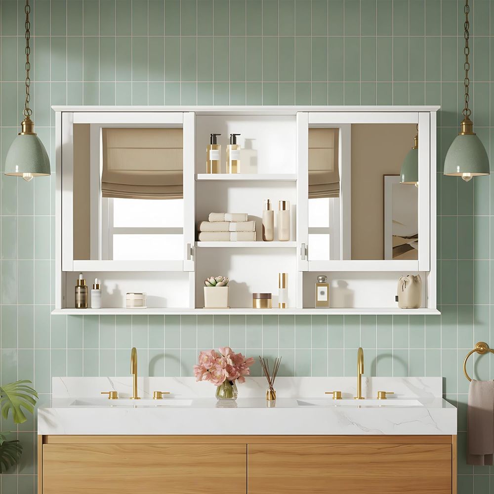 Home Bathroom Shelf - ตู้ยาในห้องน้ำขนาด 55