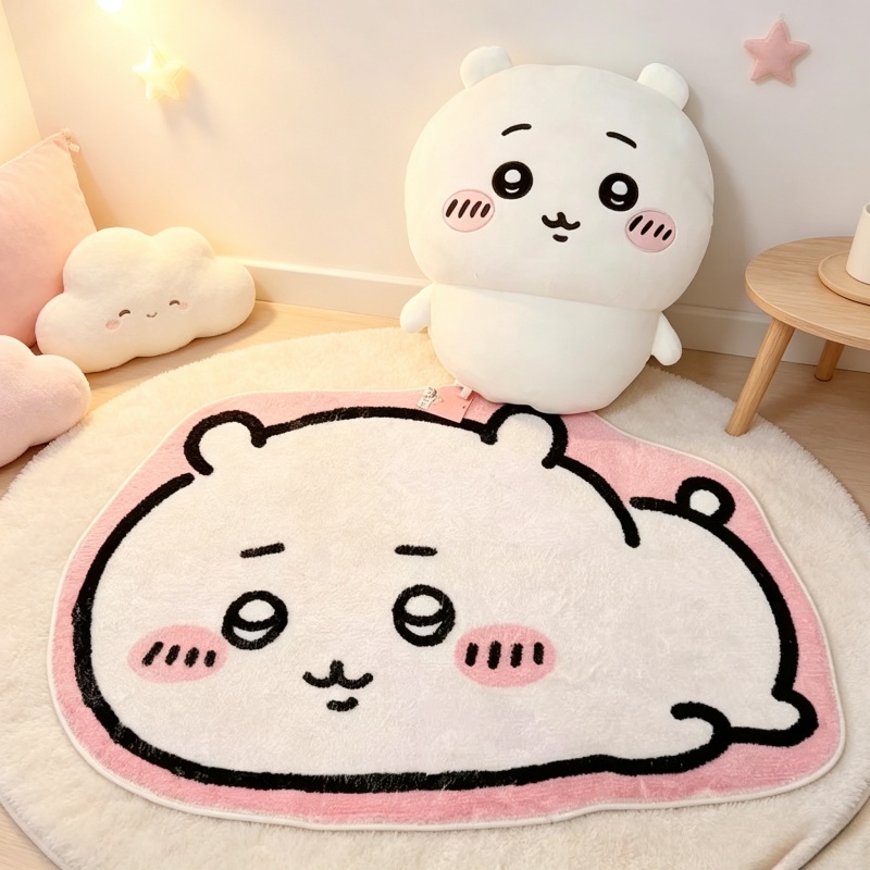 Home Bathroom Mats - พรมการ์ตูน Chiikawa ลายอนิเมะ Hachiware Usagi พรมปูพื้นขนนุ่มสำหรับห้องน้ำ