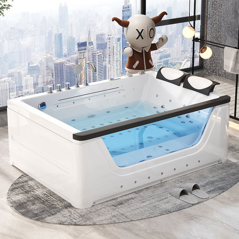 Home Bathroom Jacuzzi Tub - อ่างจากุซซี่อะคริลิก 2 ที่นั่ง พร้อมระบบนวดน้ำวนแบบน้ำตก - ระบบทำความร้อนอัจฉริยะ