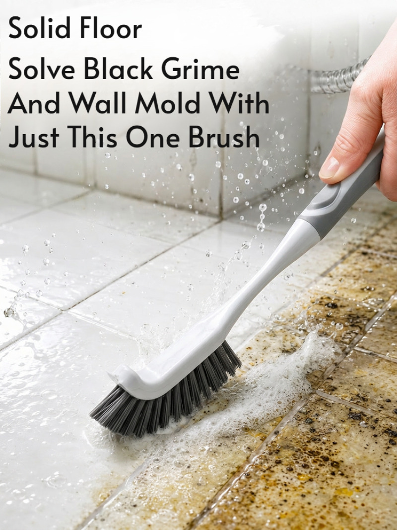 Home Bathroom Cleaner - ชุดแปรงขัดพร้อมขนแปรงแข็ง ด้ามจับกันลื่น แปรงทำความสะอาดสำหรับห้องน้ำ อ่างล้างจาน กระเบื้อง ร่องยาแนว