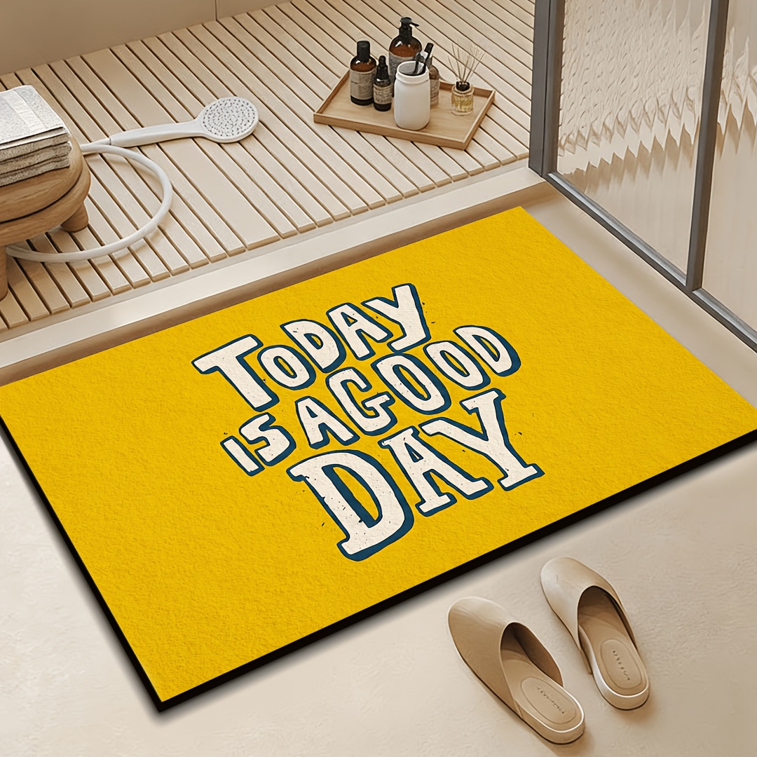 Home Goods Bathroom Mats - พรมเช็ดเท้าสีเหลือง 