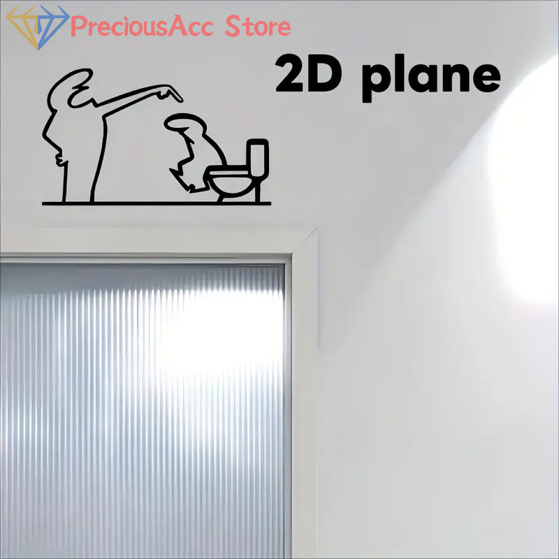สติ๊กเกอร์ลายเส้นมินิมอล ลา ลี - Home Bathroom Door Design บทวิจารณ์และราคา