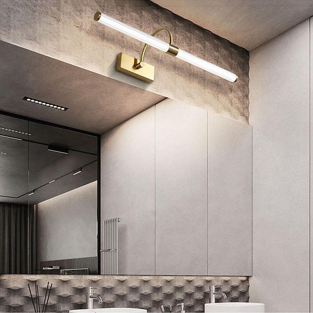 โคมไฟติดผนังอะคริลิคทองเหลืองส - Home Theater Bathroom บทวิจารณ์และราคา