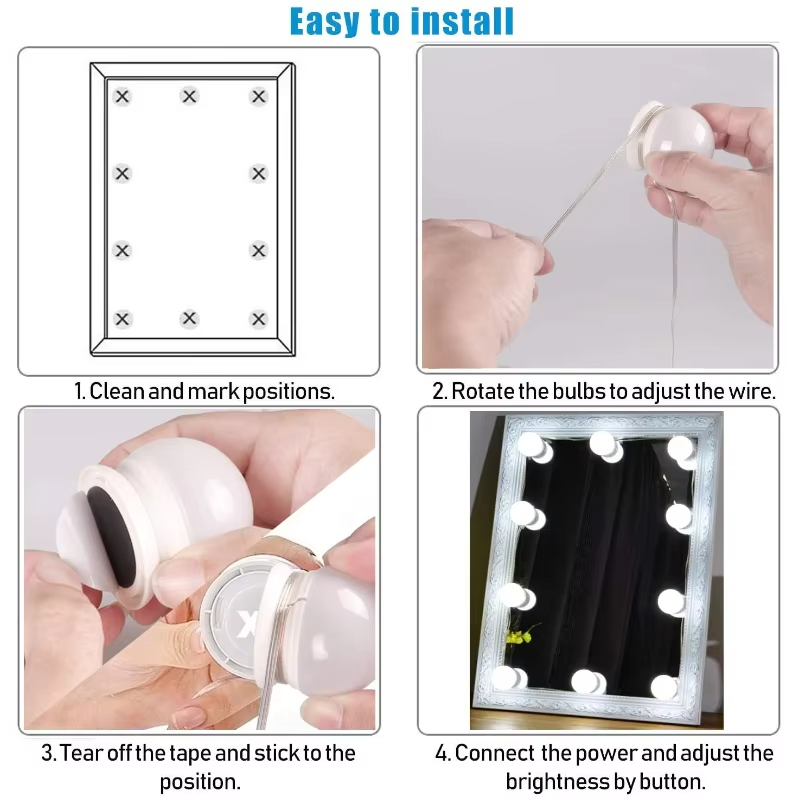 ชุดหลอดไฟ LED สำหรับกระจกแต่งห - Home Theater Bathroom บทวิจารณ์และราคา