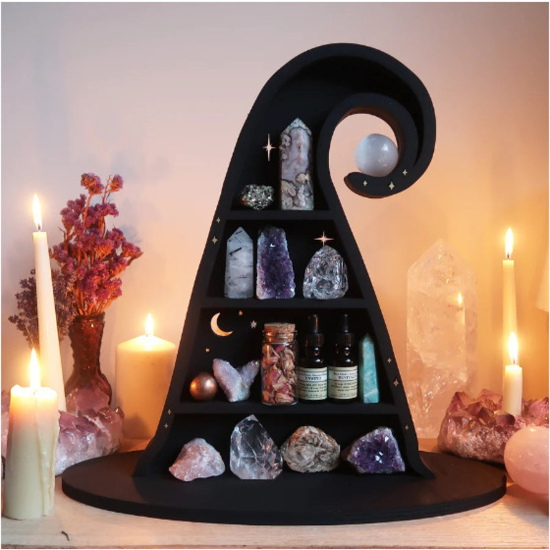 ใหม่หมวกแม่มดวินเทจคริสตัลชั้น - Home Bathroom Shelf บทวิจารณ์และราคา