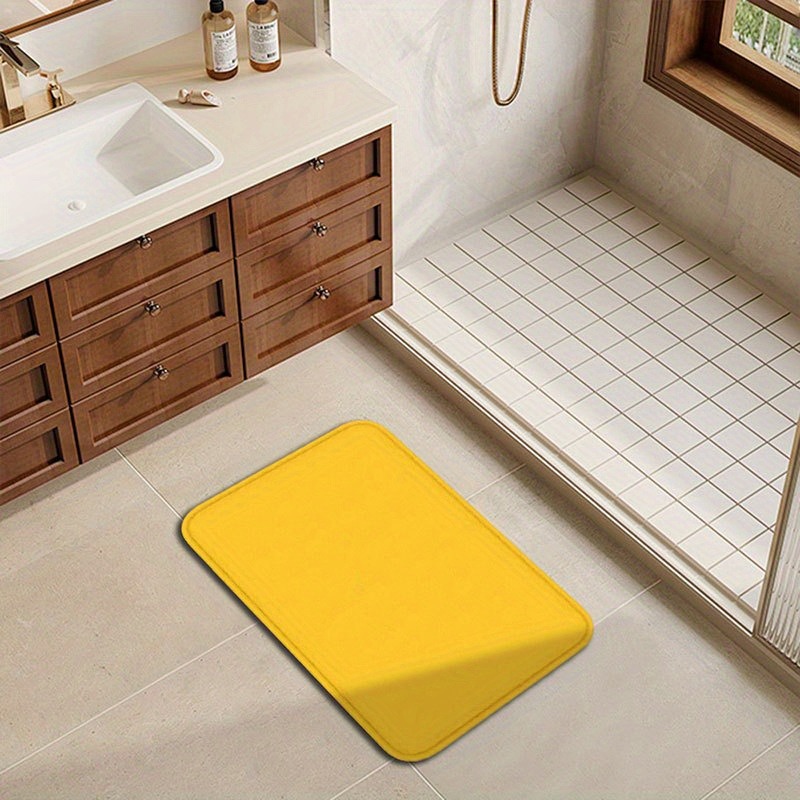 1PC สีเหลืองบริสุทธิ์รูปแบบเสื - Home Bathroom Door Design บทวิจารณ์และราคา