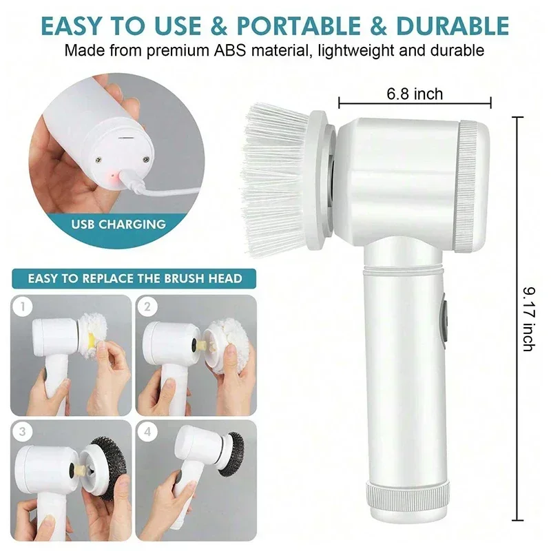 เครื่องขัดพื้นแบบหมุนไฟฟ้าไร้ส - Home Bathroom Cleaner บทวิจารณ์และราคา