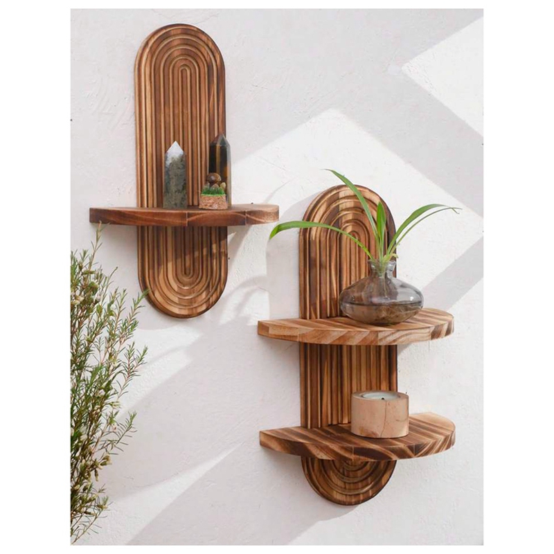 ชั้นวางติดผนังทรงเรขาคณิต ไม้ส - Home Bathroom Shelf บทวิจารณ์และราคา