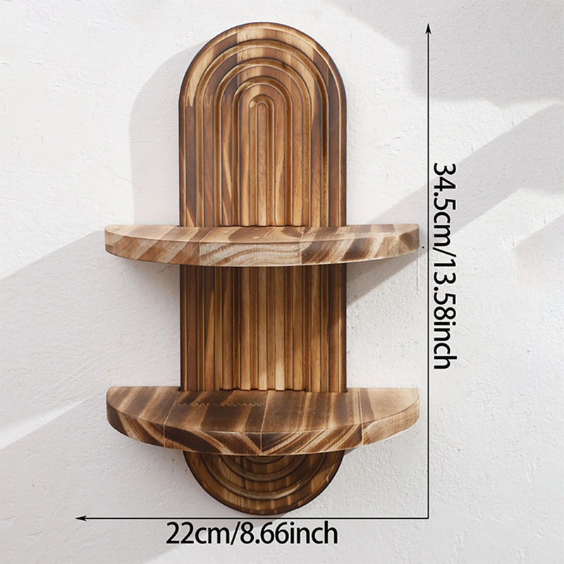 ชั้นวางติดผนังทรงเรขาคณิต ไม้ส - Home Bathroom Shelf บทวิจารณ์และราคา