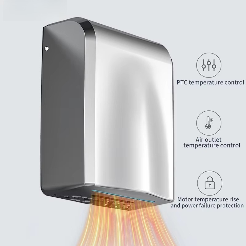 เครื่องเป่ามืออัตโนมัติความเร็ - Home Bathroom Hand Dryer บทวิจารณ์และราคา