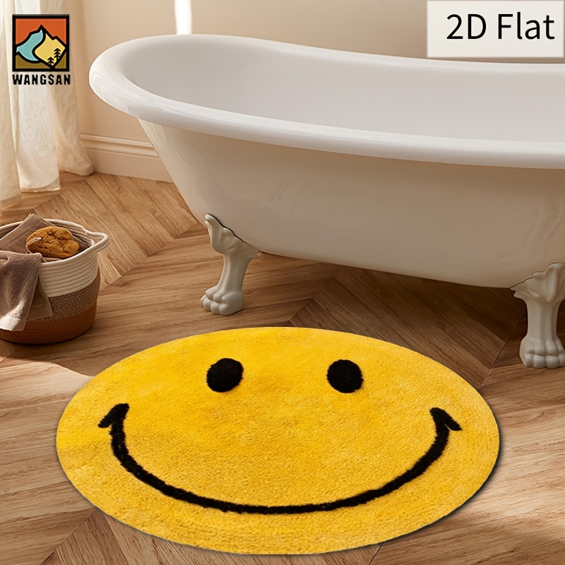 พรมผ้าสักหลาดทรงกลม 2 มิติ ลาย - Home Bathroom Door Design บทวิจารณ์และราคา
