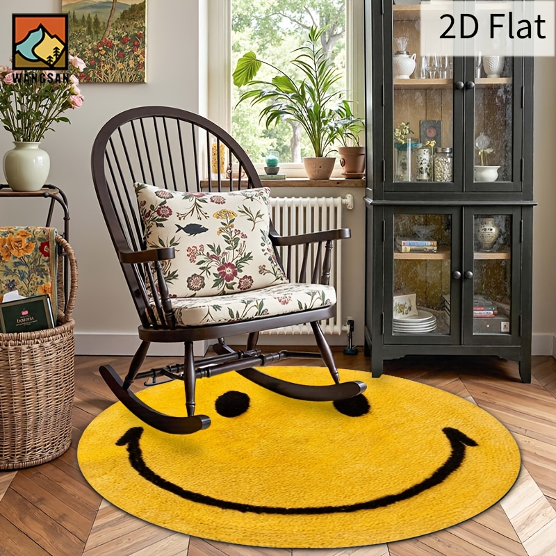 พรมผ้าสักหลาดทรงกลม 2 มิติ ลาย - Home Bathroom Door Design บทวิจารณ์และราคา