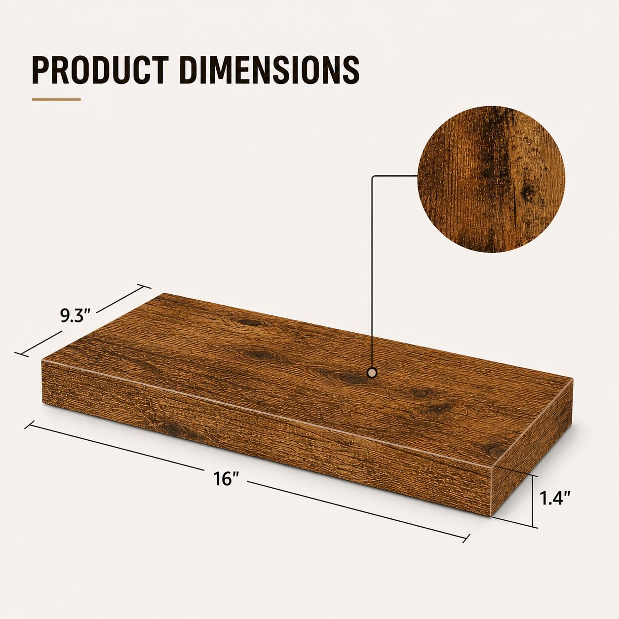 ชั้นวางของติดผนังไม้สไตล์วินเท - Home Bathroom Shelf บทวิจารณ์และราคา