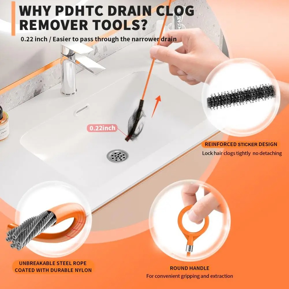 ตะขอทำความสะอาดท่อระบายน้ำสแตน - Home Bathroom Cleaner บทวิจารณ์และราคา