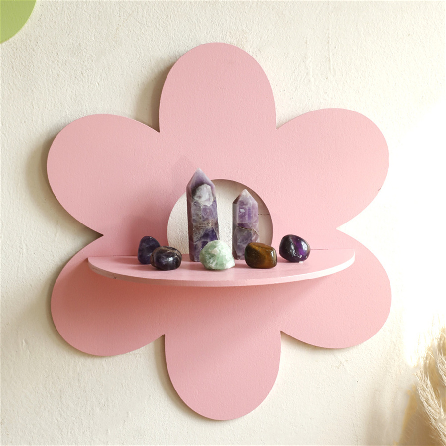 ที่แขวนผนังรูปดอกไม้ ชั้นวางขอ - Home Bathroom Shelf บทวิจารณ์และราคา