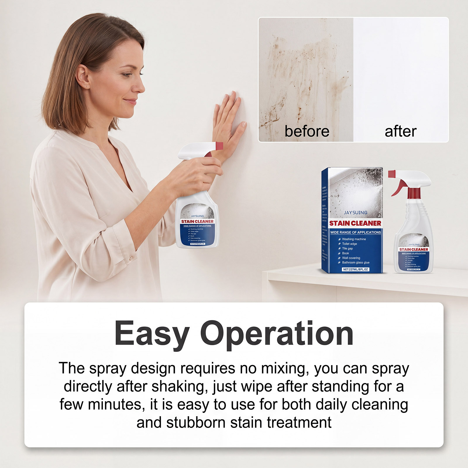 สเปรย์ทำความสะอาดกำจัดเชื้อรา  - Home Bathroom Cleaner บทวิจารณ์และราคา