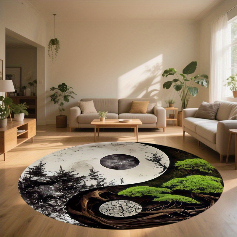 เสื่อทรงกลมลายไท่จีสำหรับกลางค - Home Bathroom Door Design บทวิจารณ์และราคา