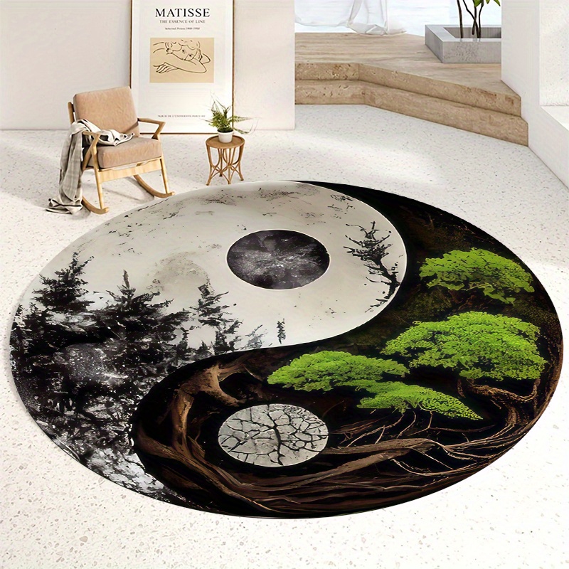เสื่อทรงกลมลายไท่จีสำหรับกลางค - Home Bathroom Door Design บทวิจารณ์และราคา
