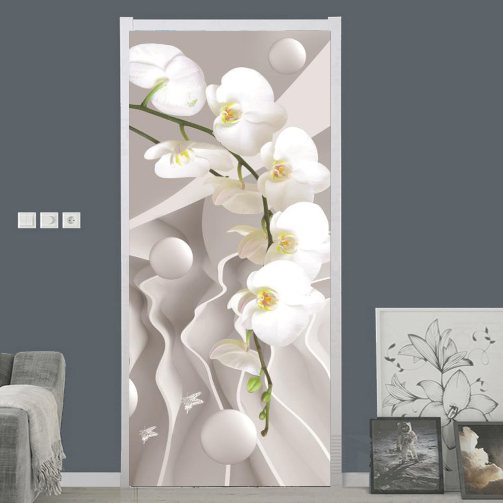White Rose ดอกไม้วอลล์เปเปอร์ส - Home Bathroom Door Design บทวิจารณ์และราคา