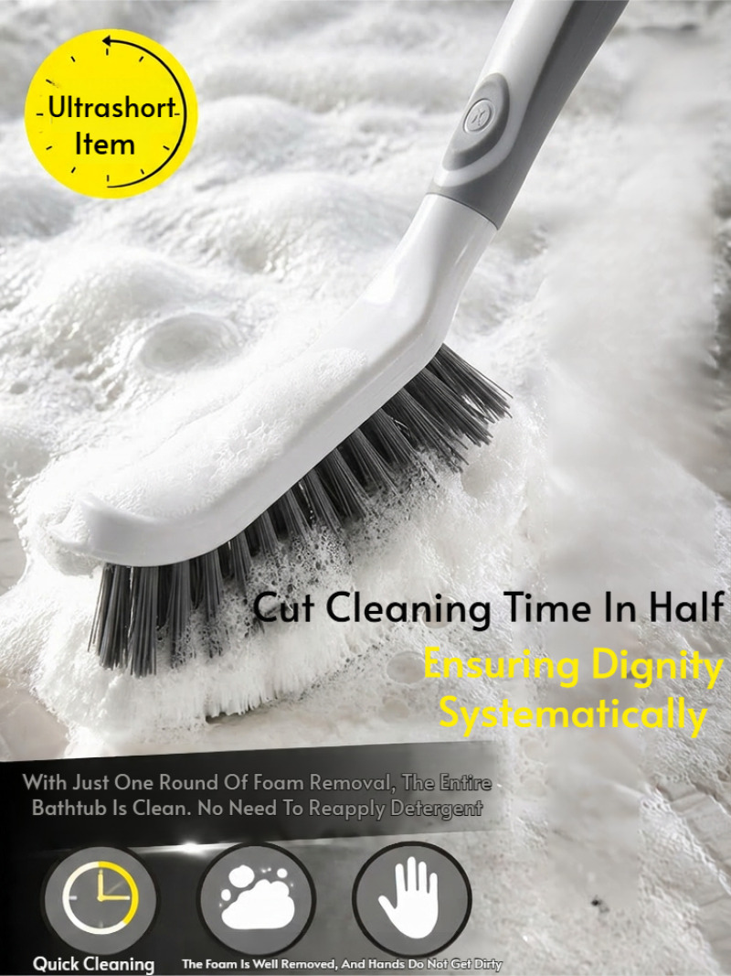 ชุดแปรงขัดพร้อมขนแปรงแข็ง ด้าม - Home Bathroom Cleaner บทวิจารณ์และราคา