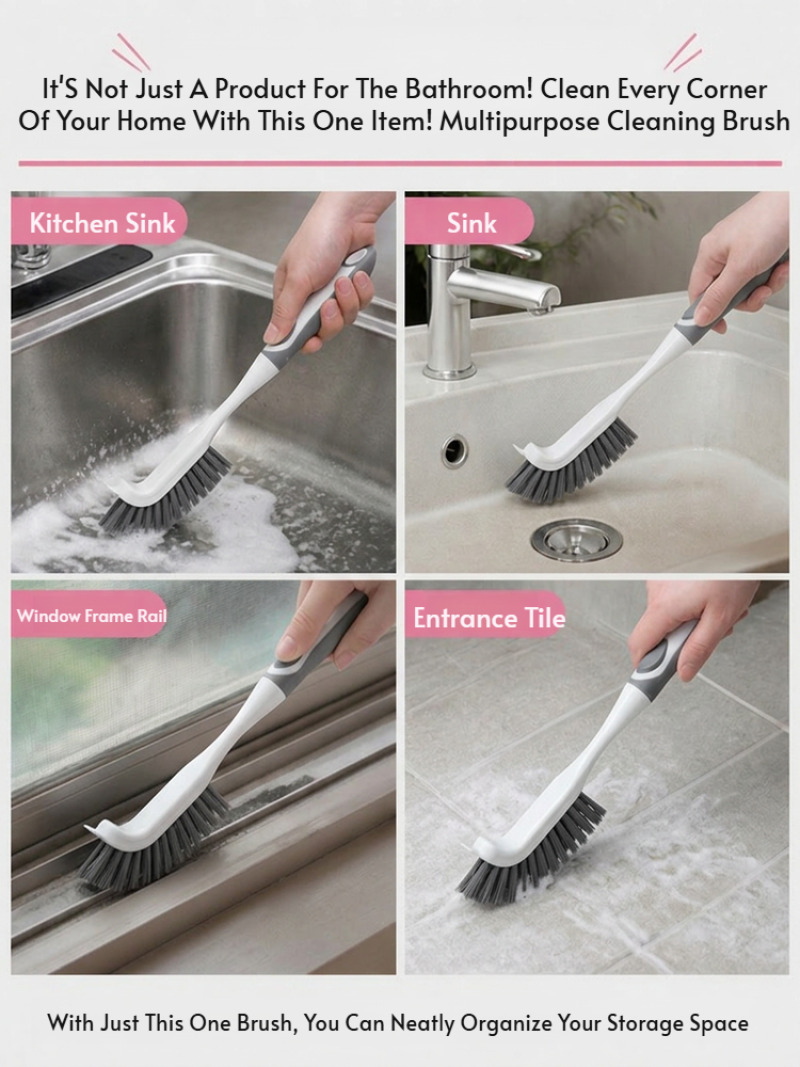 ชุดแปรงขัดพร้อมขนแปรงแข็ง ด้าม - Home Bathroom Cleaner บทวิจารณ์และราคา