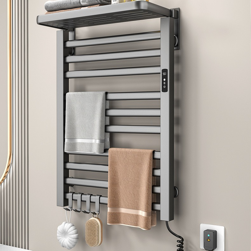ราวแขวนผ้าเช็ดตัวไฟฟ้าแบบโลหะ  - Home Bathroom Shelf บทวิจารณ์และราคา